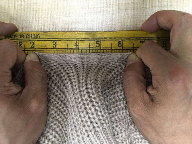 sweater tension measuring | Fine Knitting