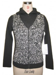 Black Reverse Jersey Sweater Knits factory