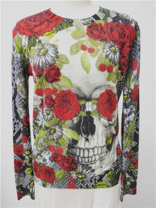 cashmere sweater printed skull