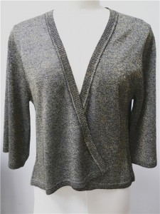 fashion cardigan lurex sweater